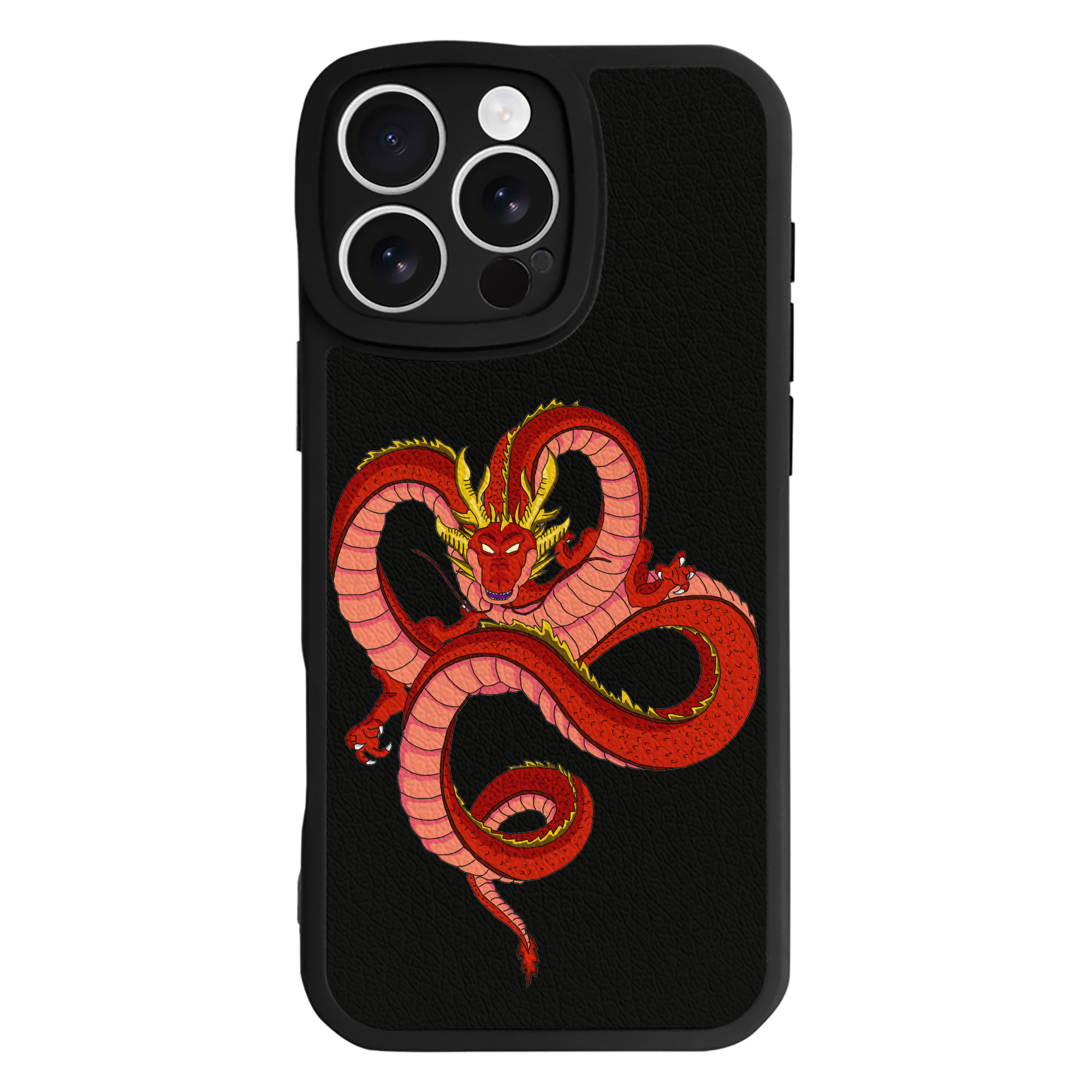 （画像用） ドラゴンボール 神龍 シェンロン DRAGON BALL Shenron 【iPhone 16シリーズ対応】シリコンスマホケース（レザー調） 材質：シリコン